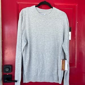 Cashmere Blend Wool Men's Sweater Long Sleeve Shirt Large Luxury Warm Winter